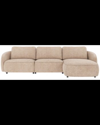 Rowico Norris Højrevendt Chaiselong Sofa Polyester 319 162 Sort Lys Beige på Afbetaling