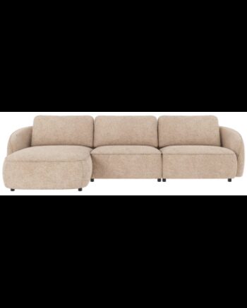 Rowico Norris Venstrevendt Chaiselong Sofa Polyester 319 162 Sort Lys Beige på Afbetaling
