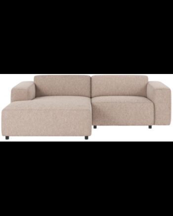 Rowico Willard Venstrevendt Chaiselong Sofa Polyester 234 161 Sort Lys Beige på Afbetaling