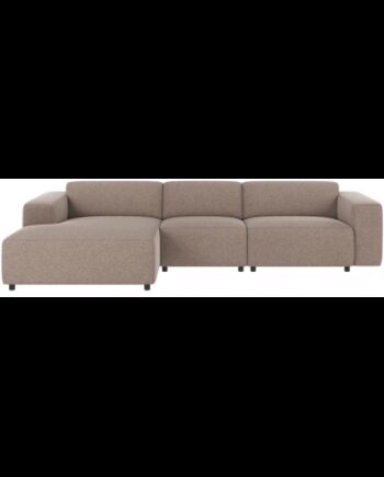 Rowico Willard Venstrevendt Chaiselong Sofa Polyester 312 161 Sort Beige på Afbetaling