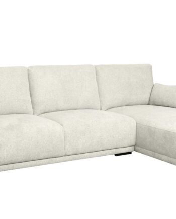 Santa Monica Sofa Med Chaiselong Til Højre Cremefarvet Møbelstof på Afbetaling