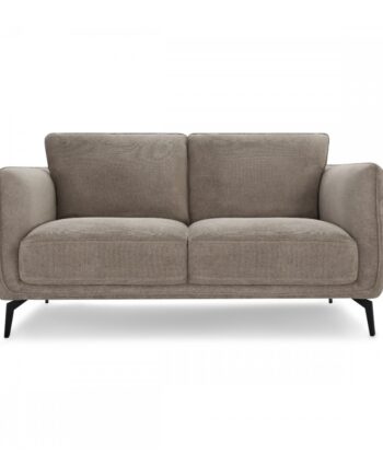 Selena Pers Sofa Camel Brun Stof Sort Metal på Afbetaling