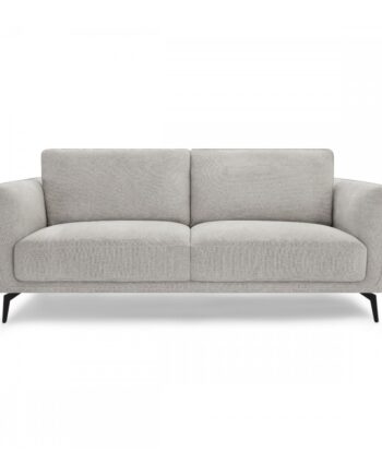 Selena Pers Sofa Grå Stof Sort Metal på Afbetaling
