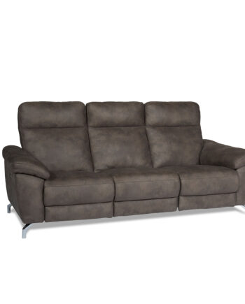 Selesta Sofa Gråt Stof Høj Ryg Justerbare Sæder Personer på Afbetaling