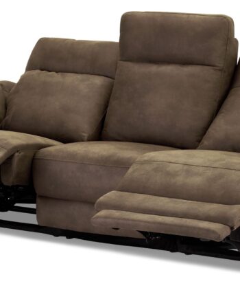 Selma Personers Sofa Med Elevations Sæder Til Nakke Ryg Ben Grå Microfiber på Afbetaling