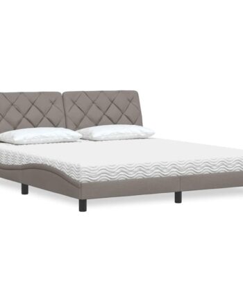 Seng Med Madras 180x200 Stof Gråbrun på Afbetaling