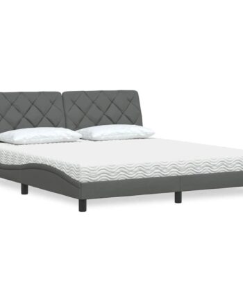 Seng Med Madras 180x200 Stof Mørkegrå på Afbetaling