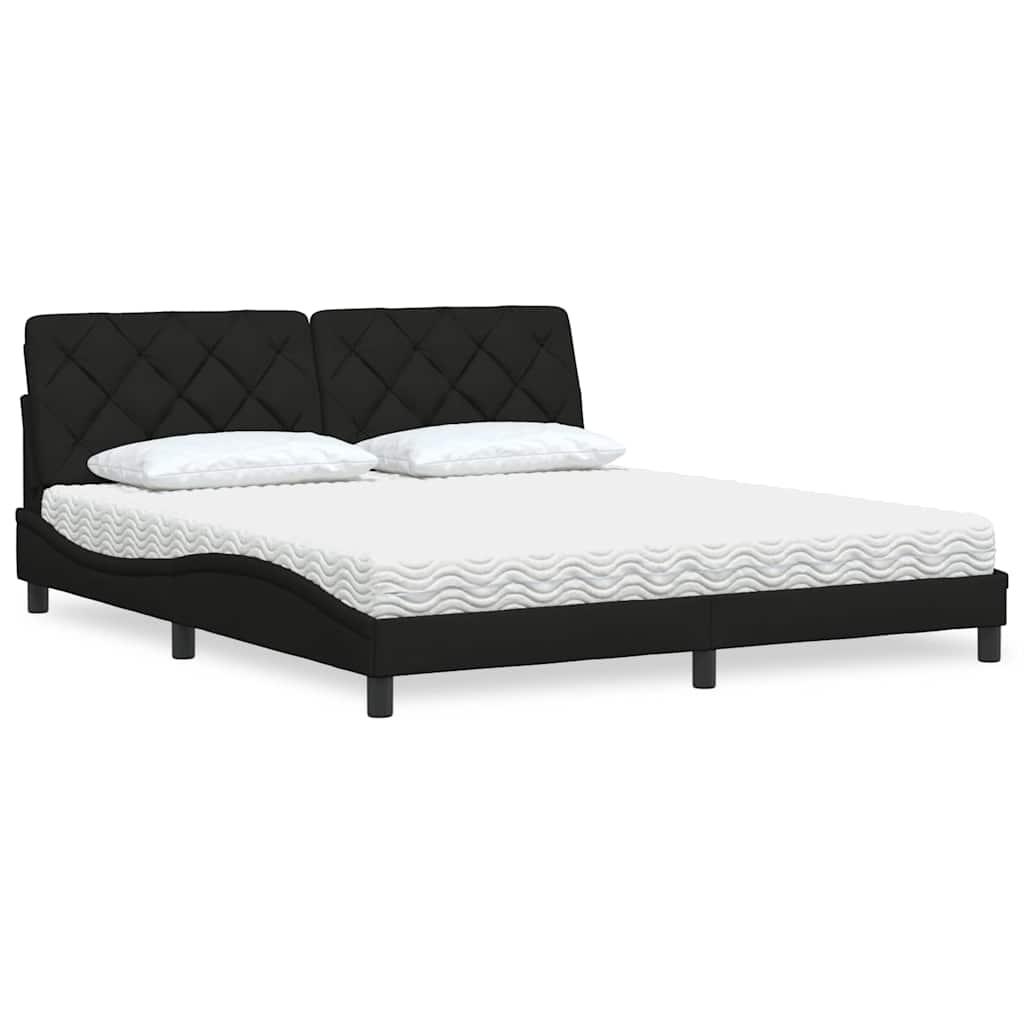 Seng Med Madras 180x200 Stof Sort på Afbetaling