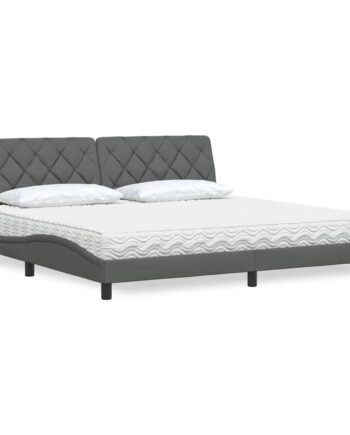 Seng Med Madras 200x200 Stof Mørkegrå på Afbetaling