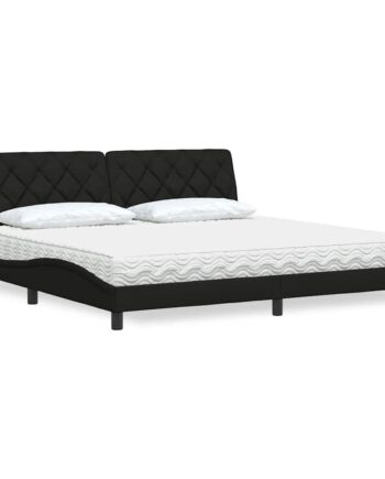 Seng Med Madras 200x200 Stof Sort på Afbetaling