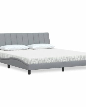 Seng Med Madras Hanko 180x200 Stof Lysegrå på Afbetaling