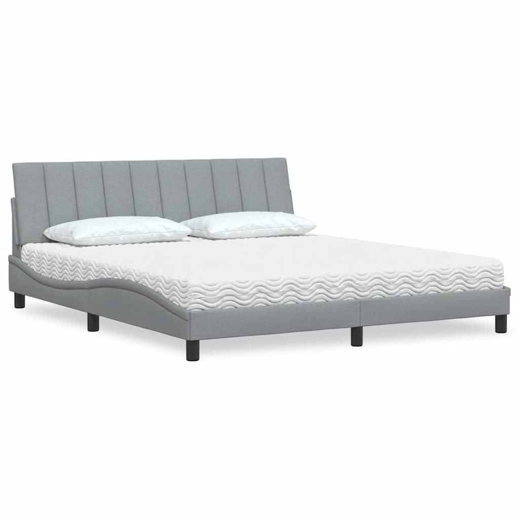 Seng Med Madras Hanko 180x200 Stof Lysegrå på Afbetaling