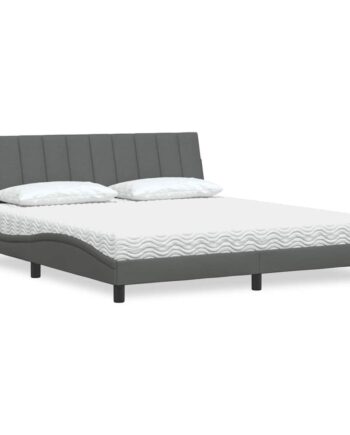 Seng Med Madras Hanko 180x200 Stof Mørkegrå på Afbetaling