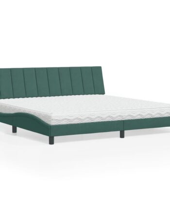 Seng Med Madras Hanko 200x200 Velour Mørkegrøn på Afbetaling