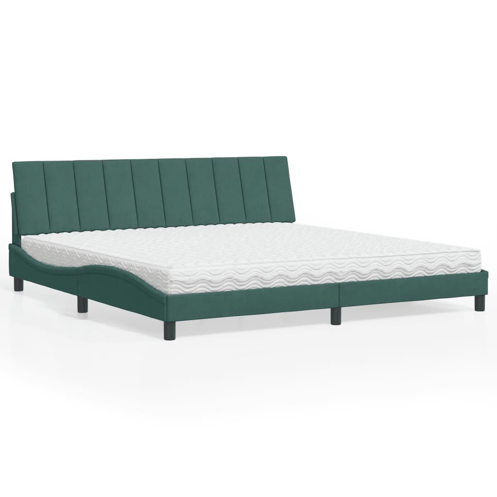 Seng Med Madras Hanko 200x200 Velour Mørkegrøn på Afbetaling