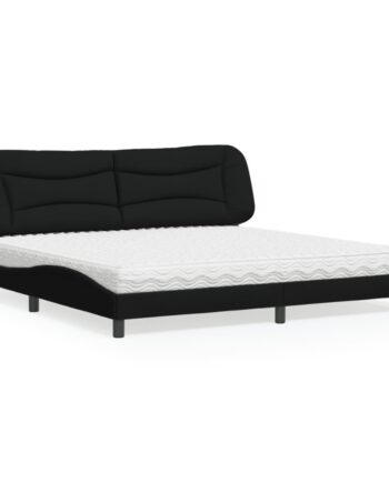 Seng Med Madras Hvar 200x200 Stof Sort på Afbetaling
