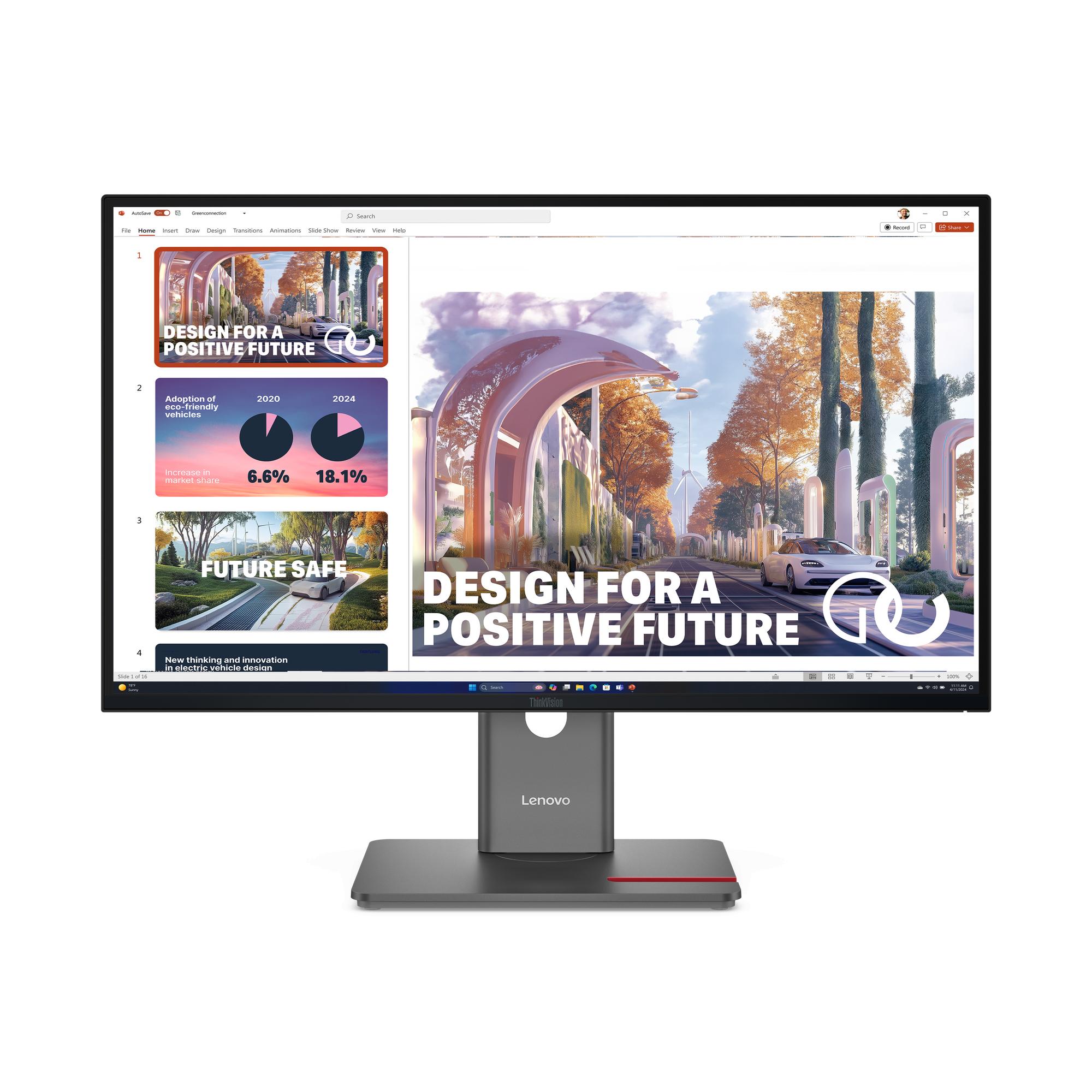 Skærm Lenovo Thinkvision P27qd Wqhd 120 Sort på Afbetaling