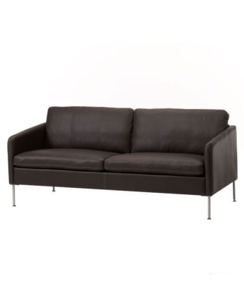 Sling 5pers Sofa 175cm Sort Luxus Læder på Afbetaling