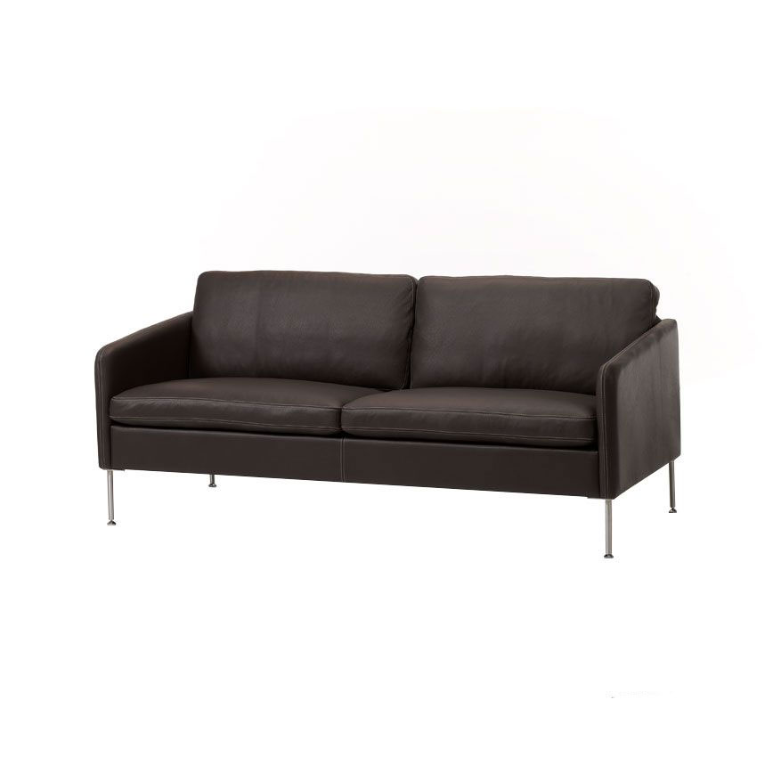 Sling 5pers Sofa 175cm Sort Luxus Læder på Afbetaling