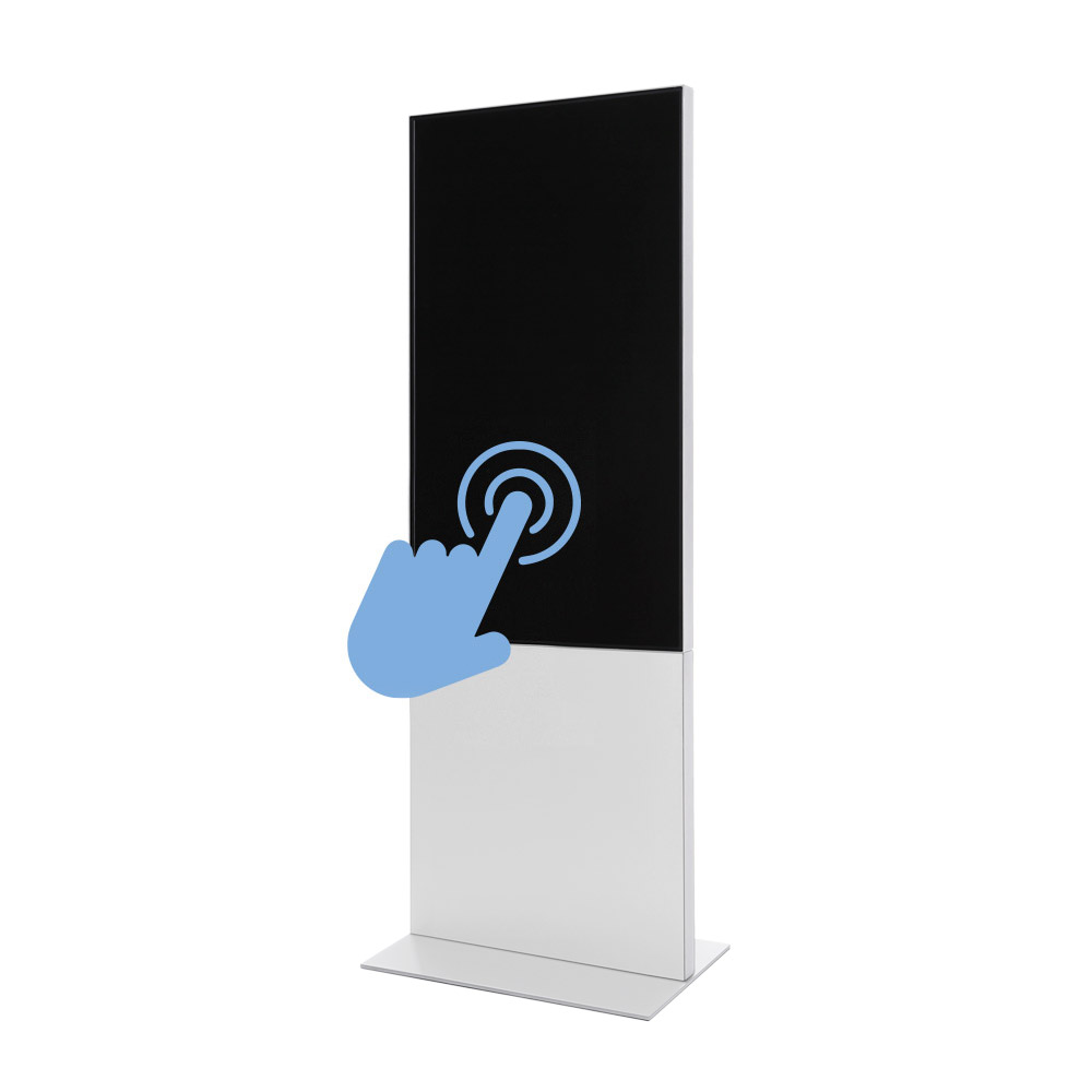 Smart Line Digital Totem Hvid Med Samsung Touch Skærm på Afbetaling