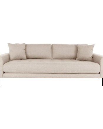 Sofa Beige Med Puder Sorte Stål Ben Hn1025 1301448 på Afbetaling