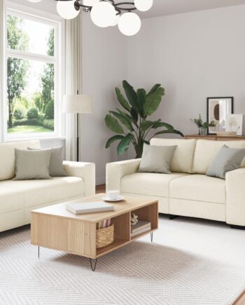 Sofa Med Pude Med Pude Stk Beige 221 Linned på Afbetaling