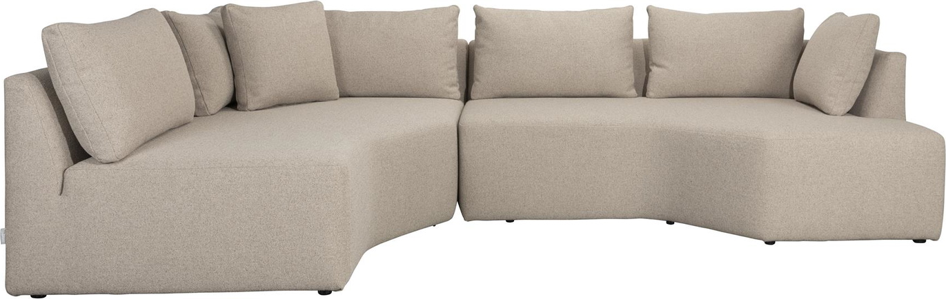 Sofa Modulsofa Zuiver Prosper Venstre Stenlysgrå Polyester 355 på Afbetaling
