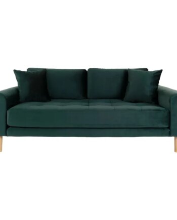 Sofa Mørkegrønt Velour Med Puder Hn1006 1301435 på Afbetaling