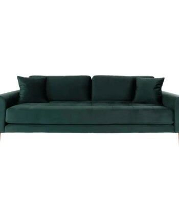 Sofa Mørkegrønt Velour Med Puder Hn1006 1301445 på Afbetaling