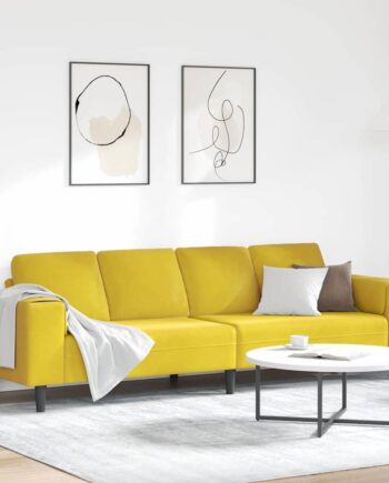 Sofa Sæt Gul Fløjl på Afbetaling