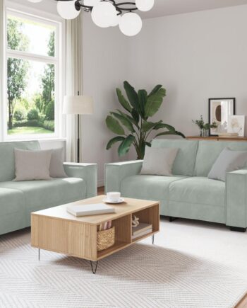 Sofa Sæt Med Pude Med Pude Stk Grå 220 Fløjl på Afbetaling