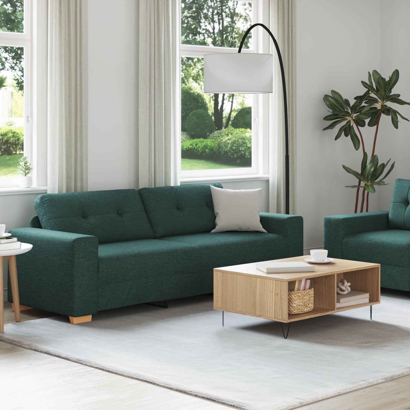 Sofa Sæt Med Pude Med Pude Stk Gul 221 Stof på Afbetaling