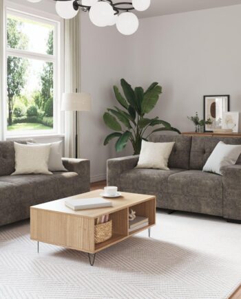 Sofa Sæt Med Pude Stk Grå 221 Kunstlæder på Afbetaling