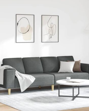 Sofa Sæt Mørkegrå Stof på Afbetaling