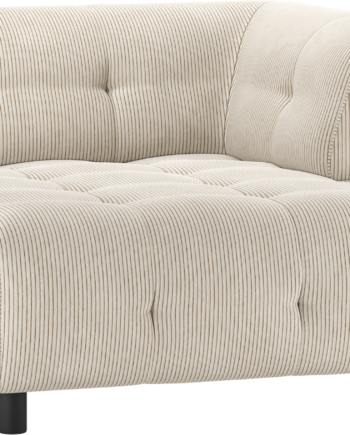 Sofa Woood Louis Chaiselong Højre Modulær Lysegrå Fløjl 140x122x73 på Afbetaling