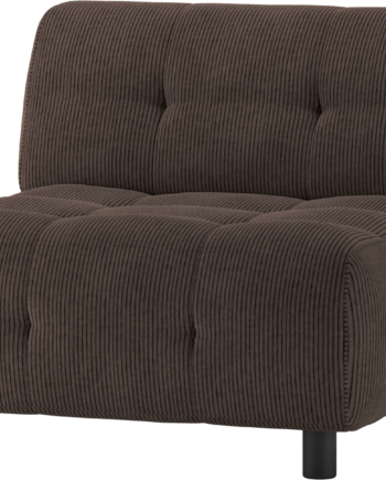Sofa Woood Louis Modulær Sæders Kaffefarvet Fløjl 90x90x73 på Afbetaling