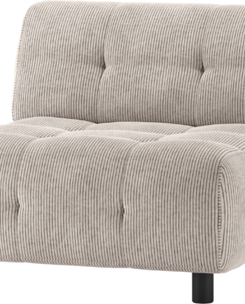 Sofa Woood Louis Personers Modulær Lysegrå Fløjl på Afbetaling