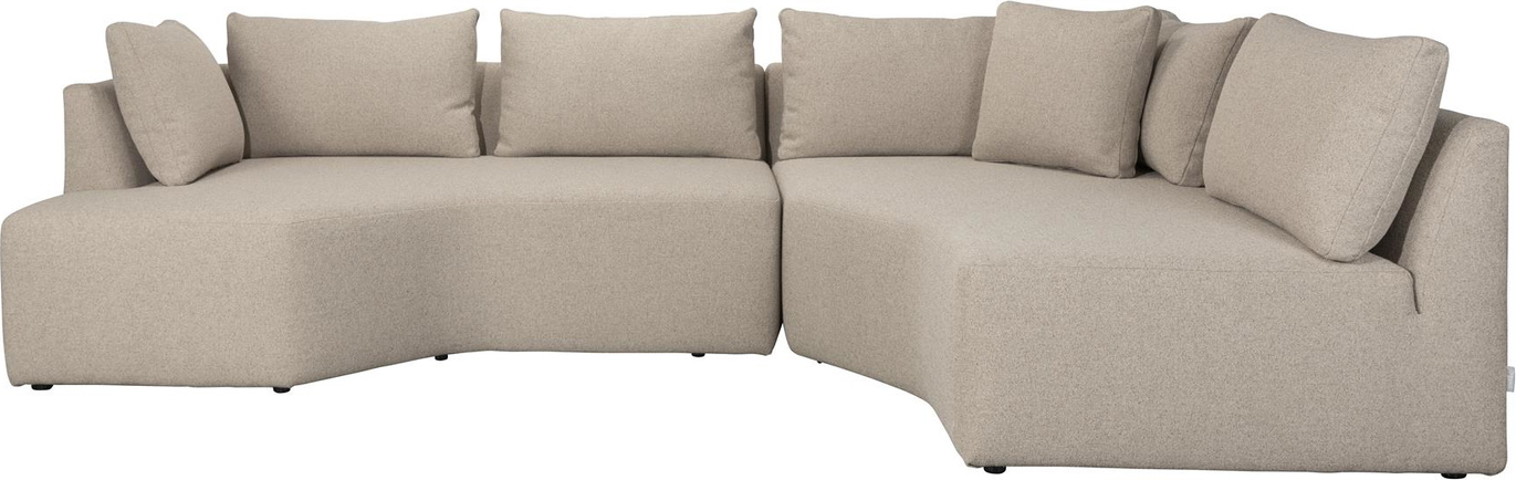 Sofa Zuiver Prosper Venstrevendt Pers Stenlysgrå Polyester på Afbetaling