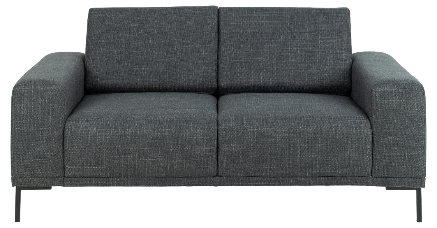 Sofakoncept Noora Pers Sofa Mørkegrå Stof Sort Metal på Afbetaling