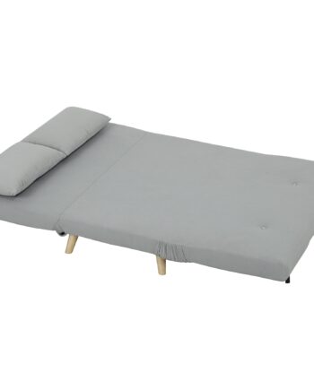 Sovesofa Afslappende Sofa Inkl Puder Fløjlslook 130 Lysegrå på Afbetaling