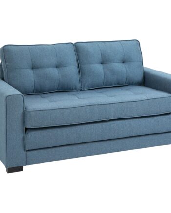 Sovesofa Klapsofa Personers Stof Sovesofa Sofa Med Sovefunktion Sofasæt Linen Touch Gummitræ Blå 147 på Afbetaling