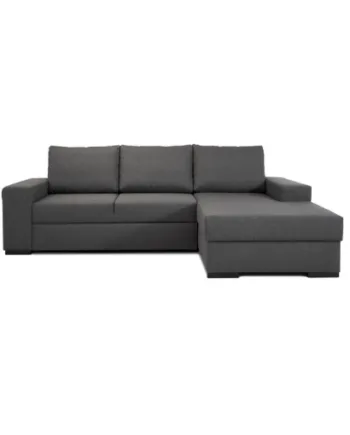 Sovesofa Med Chaiselong  Grå Sovesofa Opbevaring  Inkl Nakkestøtte på Afbetaling