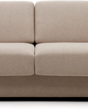 Sovesofa Sofa Seng Personers Kave Home Anley Beige Polstring Bøgetræsben L244xd97xh89 på Afbetaling