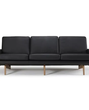 Springfield Personers Sofa  Sort Læder på Afbetaling