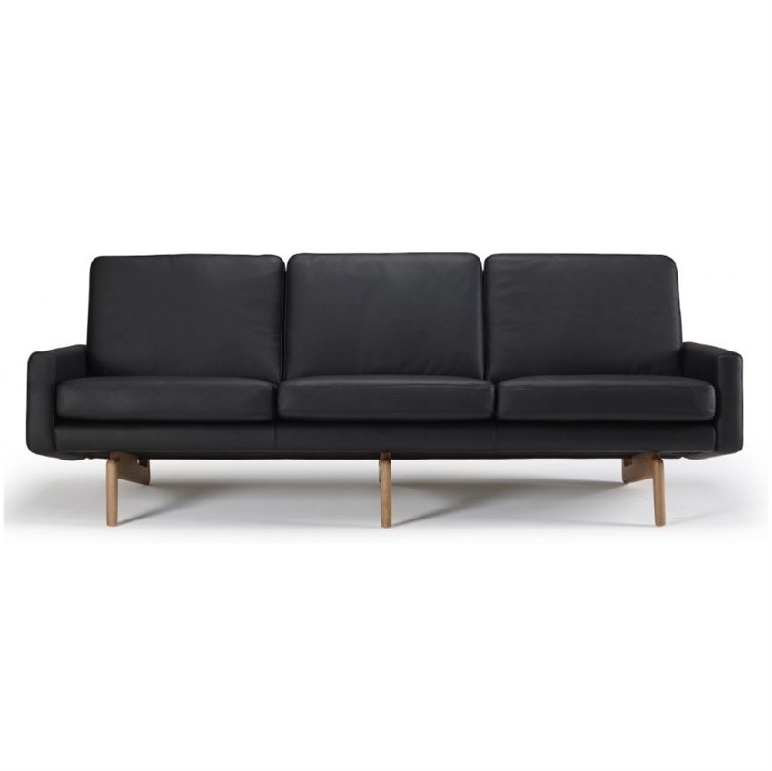 Springfield Personers Sofa Sort Læder på Afbetaling