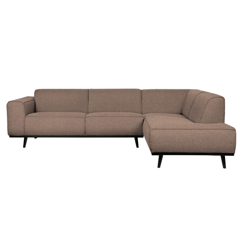 Statement Hjørnesofa Højrevendt Boucle Nougat på Afbetaling