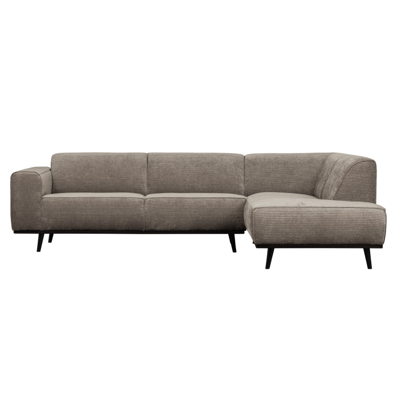 Statement Hjørnesofa Højrevendt Flat Rib Clay på Afbetaling