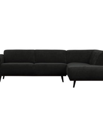 Statement Hjørnesofa Højrevendt Flat Rib Graphite på Afbetaling