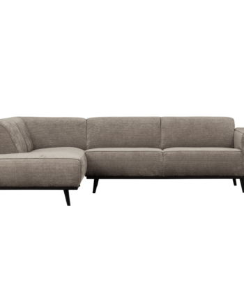 Statement Hjørnesofa Venstrevendt Flat Rib Clay på Afbetaling