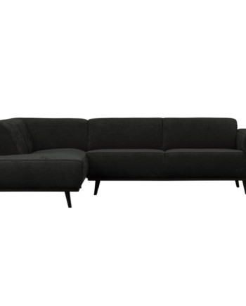 Statement Hjørnesofa Venstrevendt Flat Rib Graphite på Afbetaling